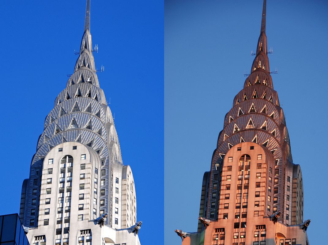 New York City Grand Central Station 03 - Chrysler Building Before And At Sunset